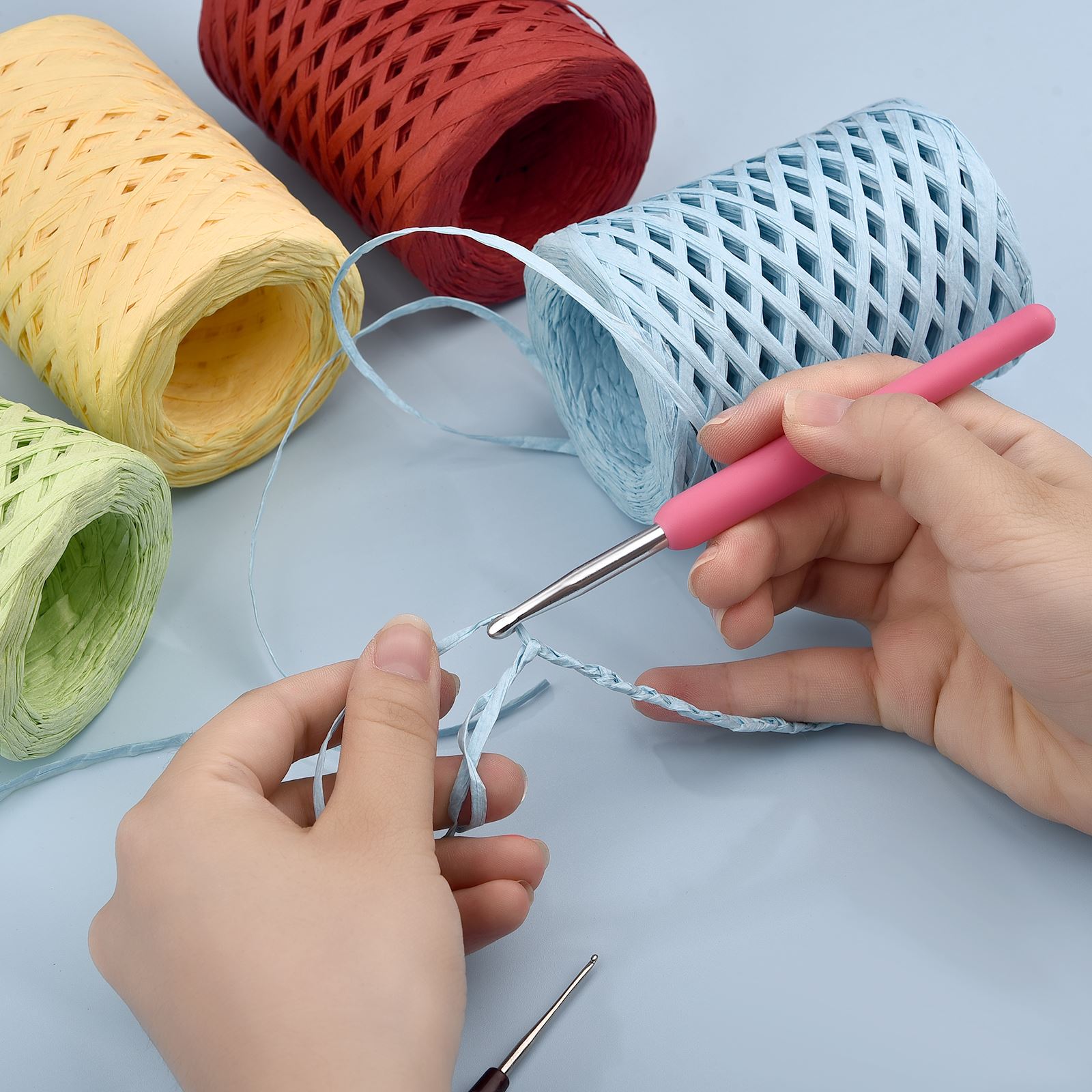 100 m/Rolle Bast-Papierband, G – Papercraft Supply Ribbon Bewertung und Preis