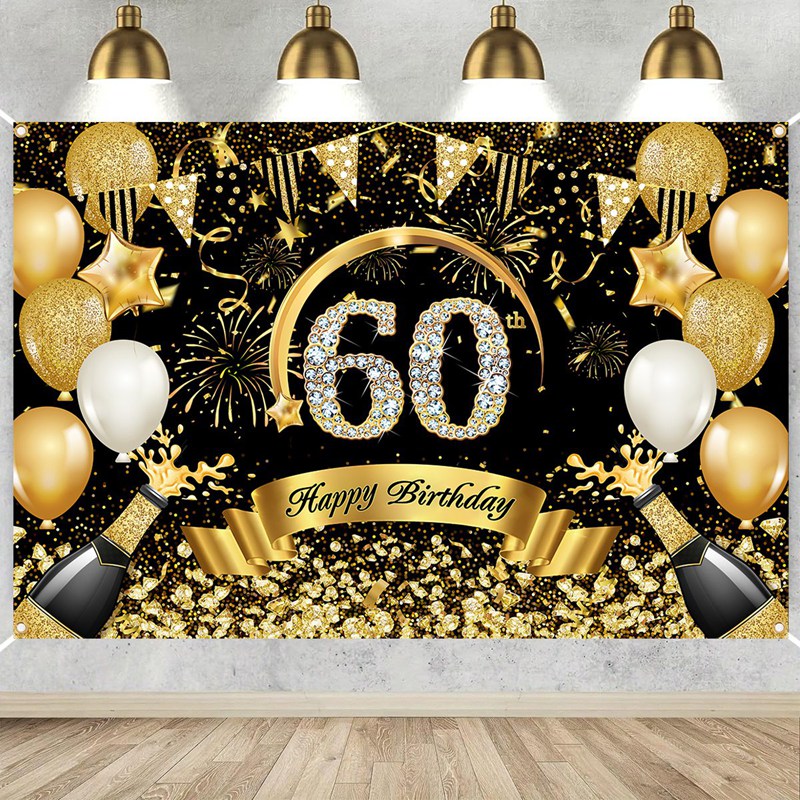 Alles Gute zum 30. 40. 50. Geb – Party Banner Gold Bewertung und Preis