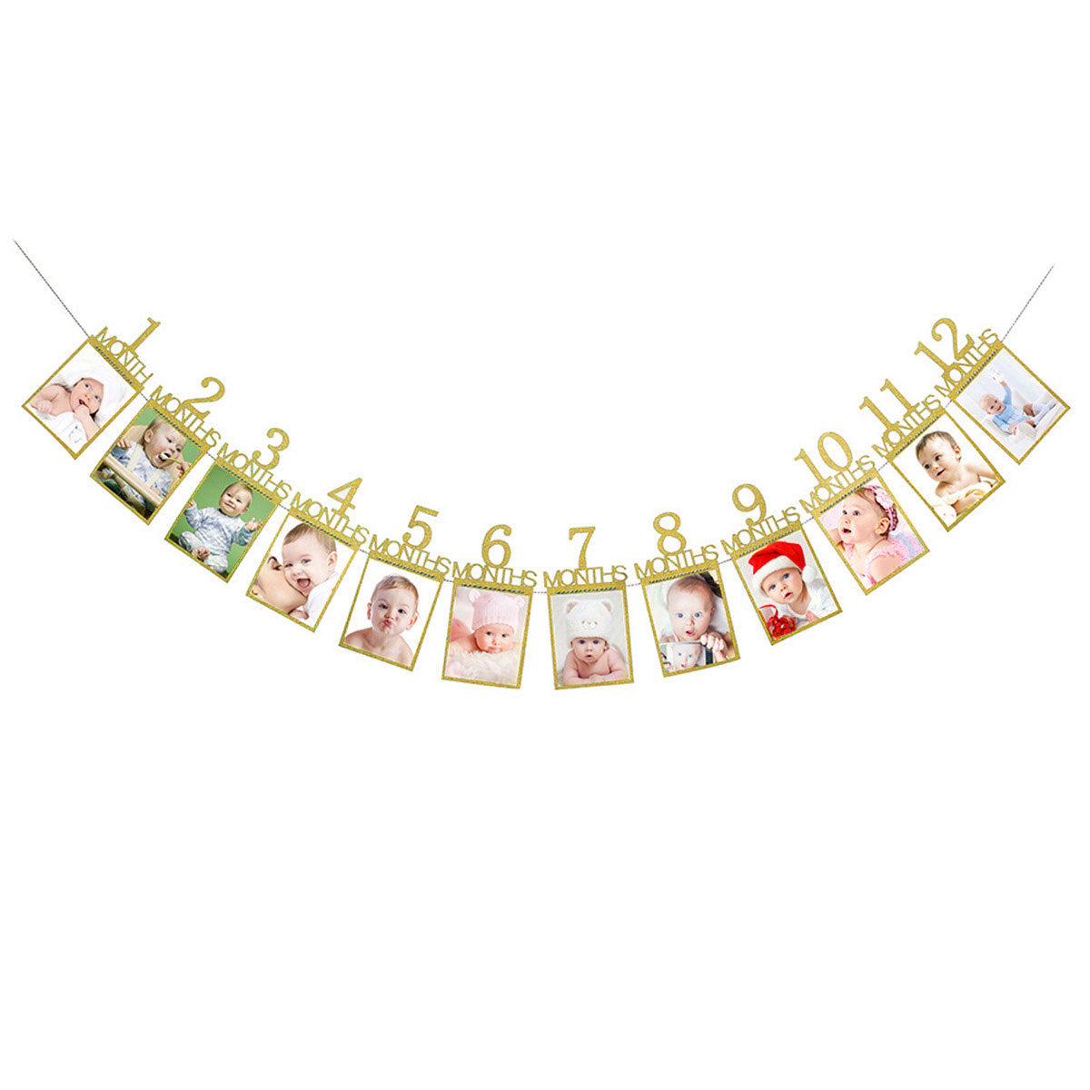 12-teiliges Foto-Wandbanner fü – Party Banner Gold Bewertung und Preis